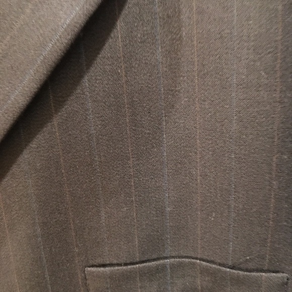 56R, charcoal 100% wool, satin lining, 3/4 lined pants with cuffs - Picture 2 of 5